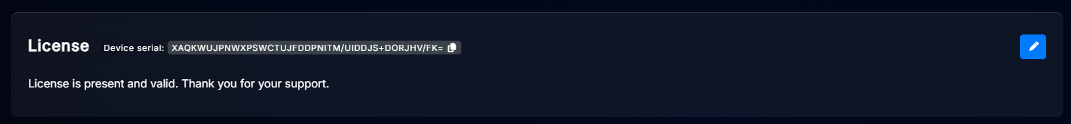 Analyser license applied